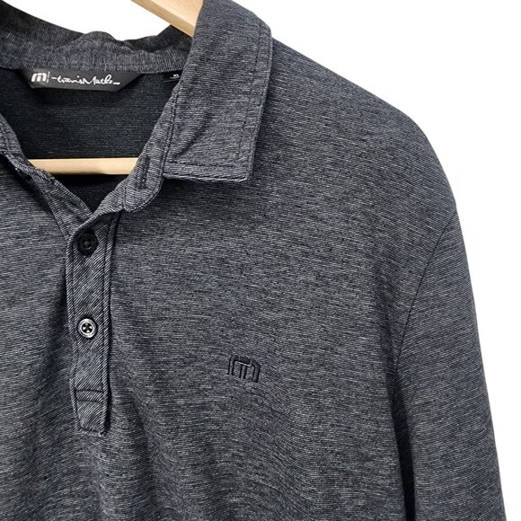 Travis Mathew Mens‎ XL Polo Shirt Heathered Gray Pima Cotton & Polyester Blend - Picture 3 of 6